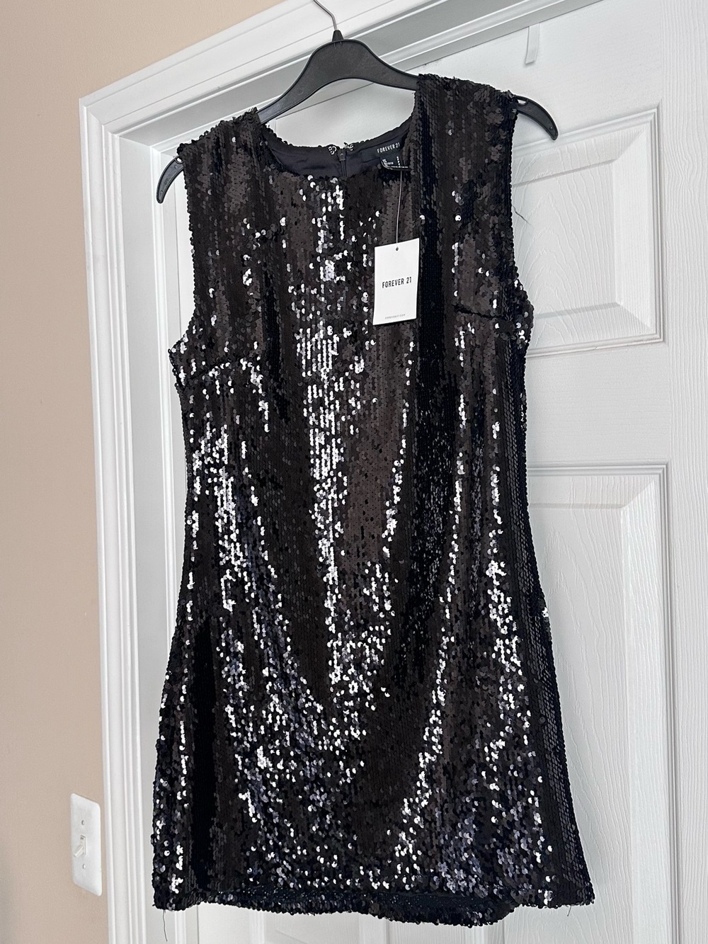 Forever 21 Black Sequin Sleeveless Mini Dress